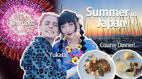 【Summer in Japan】Fireworks and Yukata at the Beach! | Under the Palmo