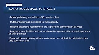 Idaho Moves Back to Stage 3