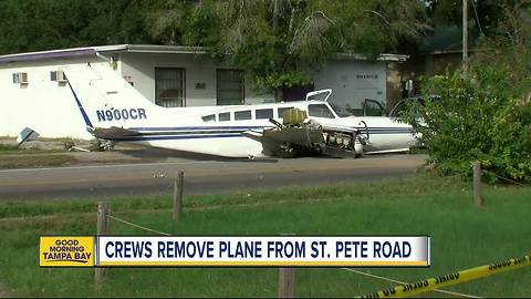 Small plane crashes onto St. Petersburg street