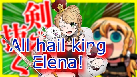 Vtuber Elena Yunagi's Reaction to becoming king The one who pulls out the sword will be crowned king