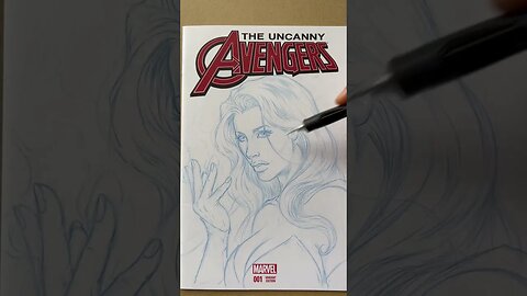 Scarlet Witch drawing #drawing #shorts #marvel #avengers #vinnieart #scarletwitch #sketchcover