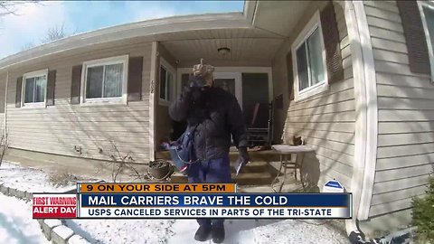 Mail carriers brave the arctic cold