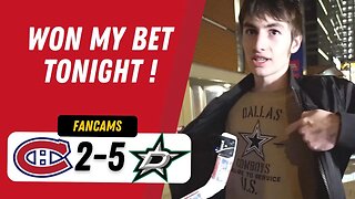 WON MY BET TONIGHT ! | MTL 2-5 DAL | FANCAM