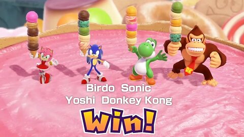 Mario Party Superstars - Amy Rose vs Sonic vs Yoshi vs Donkey Kong