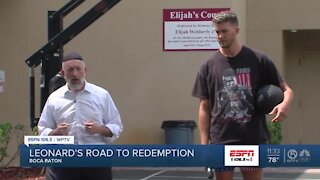 Myers Leonard visits Boca Raton Synagogue