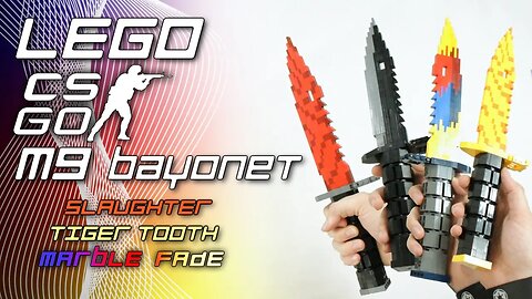 Counter-Strike: Global Offensive: LEGO M9 Bayonet (Slaughter, Tiger Tooth, Marble Fade)