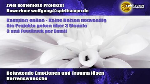 Zwei kostenlose Projekte - 1. Belastende Emotionen und Traumata auflösen - 2. Herzenswünsche