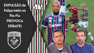 "O Felipe Melo ENTRA E RASGA o Gabigol! Cara, ele SEMPRE quer..." EXPULSÃO no Fla-Flu é DEBATIDA