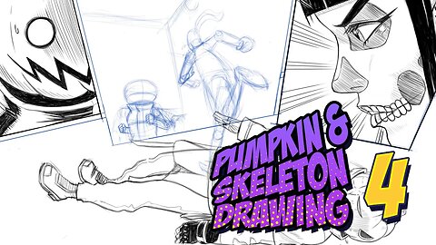 Spooktacular Halloween Art: Pumpkin & Skeleton Drawing Tutorial ft. Frankbrox – Part 4