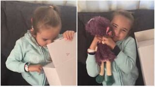 Menina surda de 5 anos recebe boneca igual a si