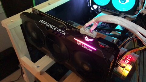 I put the 3070 TI to work mining ethash in my wood mining rig #Shorts
