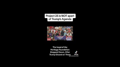 Project 25 is not Trump’s agenda…