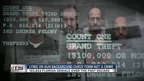 FL felons escape punishment when they 'lie & try' to buy a gun | WFTS Investigative Report