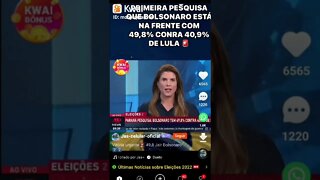 Primeira pesquisa do 2° turno e Bolsonaro na frente com 49,8%