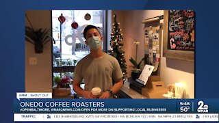 Onedo Coffee Roasters in Caton says "We're Open Baltimore!"