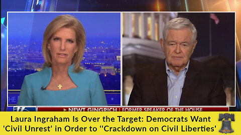 Laura Ingraham Is Over the Target: Democrats Want 'Civil Unrest' to 'Crackdown on Civil Liberties'