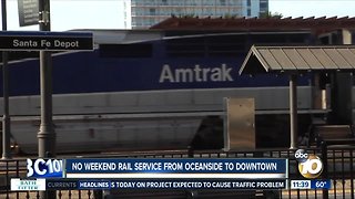 Weekend rail service interruption