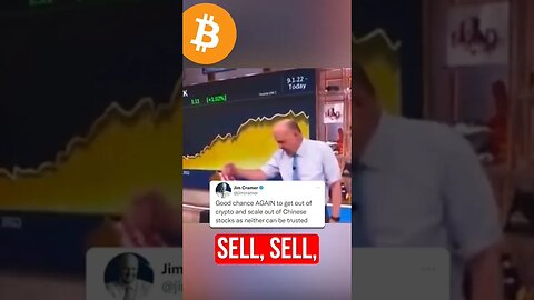 Bitcoin is up 35% since Jim Cramer says to sell #shortsfeed #jimcramer
