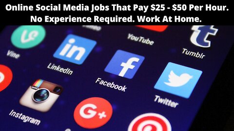 Jobs in social media that pay $25 to $50 per hour are available online. 🚨 No Need For Experience 🔥