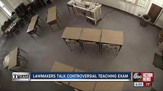 Lawmakers talk controversial teaching exam