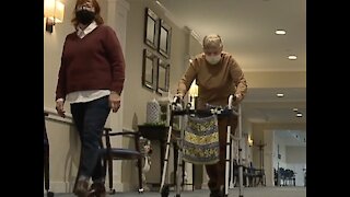 Family has first in-person visit in nearly a year at senior living home
