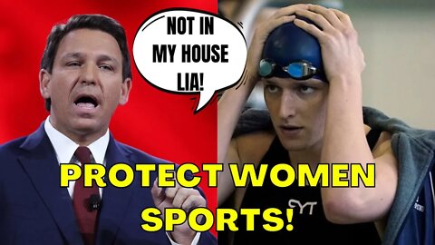 Ron DeSantis RIPS Charlie Crist OPPOSING BAN on Biological Male Transgenders in Womens Sports!