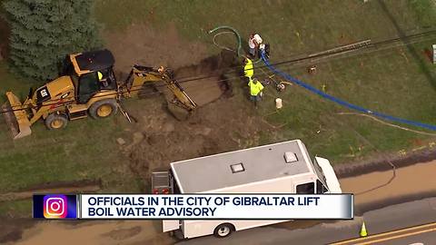 Officials in the city of Gibraltar lift boil water advisory