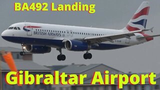 British Airways GIBRALTAR, Extreme Airport, 4K BA492 Landing