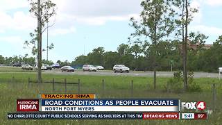 Road conditions as people evacuate