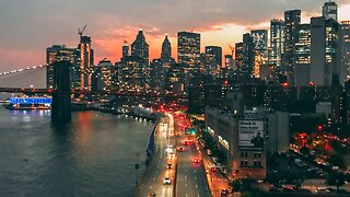 NYC Views from D Train across Manhattan Bridge