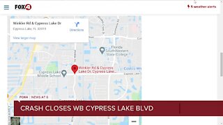 TRAFFIC ALERT: Crash closes westbound lanes of Cypress Lake Blvd. between Winkler and Summerlin