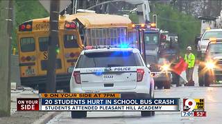 20 students hurt in school bus crash