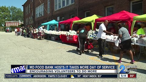 Maryland Food Bank encouraging volunteers to do more