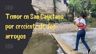 Temor en San Cayetano por creciente de dos arroyos