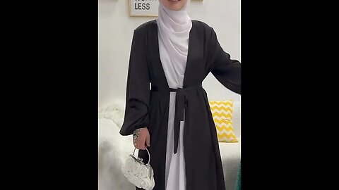 Satin Open Abaya Kimono Turkey Bubble Sleeve Abayas | ʟɪɴᴋ ɪɴ ᴛʜᴇ ᴅᴇꜱᴄʀɪᴘᴛɪᴏɴ 👇 ᴛᴏ ʙᴜʏ