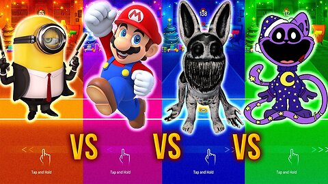 Minion 🆚 Super Mario 🆚 Zoonomaly 🆚 Poppy playtime. | Tiles Hop EDM Rush🎶 | Who Is Best?🎯