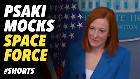 Jen Psaki cracks a joke about Space Force, falls flat #SHORTS