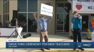Lee County School District host drive thru ceremony for new teachers