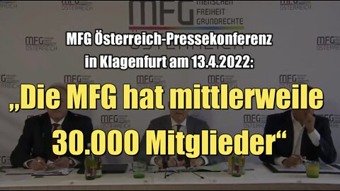 MFG Österreich: Pressekonferenz in Klagenfurt (13.04.2022)