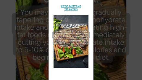 Common keto mistakes to avoid - Increasing Fat and Cutting Carbs Too Fast.