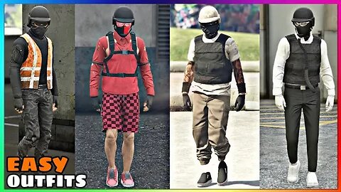 Top 4 Easy To Make Male Tryhard Outfits Using Clothing Glitches #18 (GTA Online)