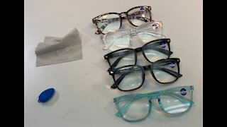 CHEERS 5 Pack Reading Glasses Blue Light Blocking Readers Anti Glare UV Ray Filter Eyeglasses 4.0