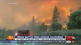 Crews battle fires across California