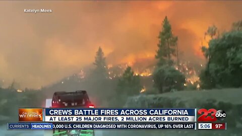 Crews battle fires across California