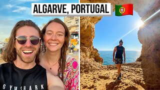 Portugal is BEAUTIFUL 🇵🇹 You Need to Visit the Algarve! Carvoeiro Caves, Beach and Town