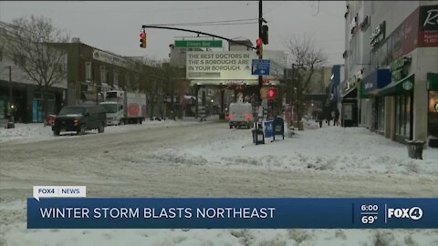 Northeast snow storms, Tampa tornadoes