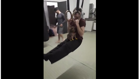 Puppy And Owner Are The Best Work Out Buddies