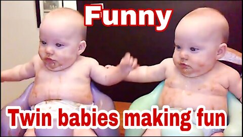 Twin babies funny video | babies fun