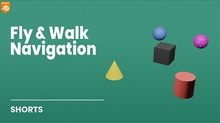 How to use the fly/walk navigation (first-person) in Blender [3.5] | Blender Basics | #shorts