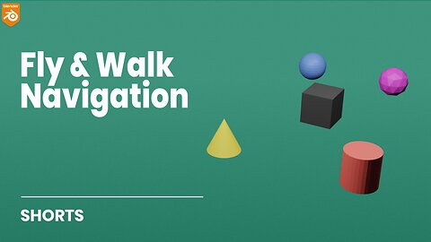 How to use the fly/walk navigation (first-person) in Blender [3.5] | Blender Basics | #shorts